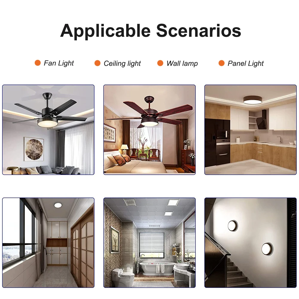 220v Led Ceiling Light Module 12w 18W 24W 36W 48W 72W LED Panel Panel Light Replacement Ceiling Fan Wall Lamp Round Module 6