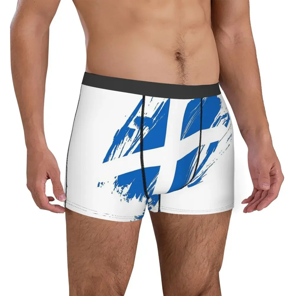 Scotland Alba National Flag Underpants Breathbale Panties Men's Underwear Print Shorts Boxer Briefs