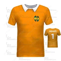 Capitaine Tsubasa maillot de Football impression 3D Johnson Benji Julian Ross T-Shirts de Football été enfants hommes sport Fitness T-shirt 5