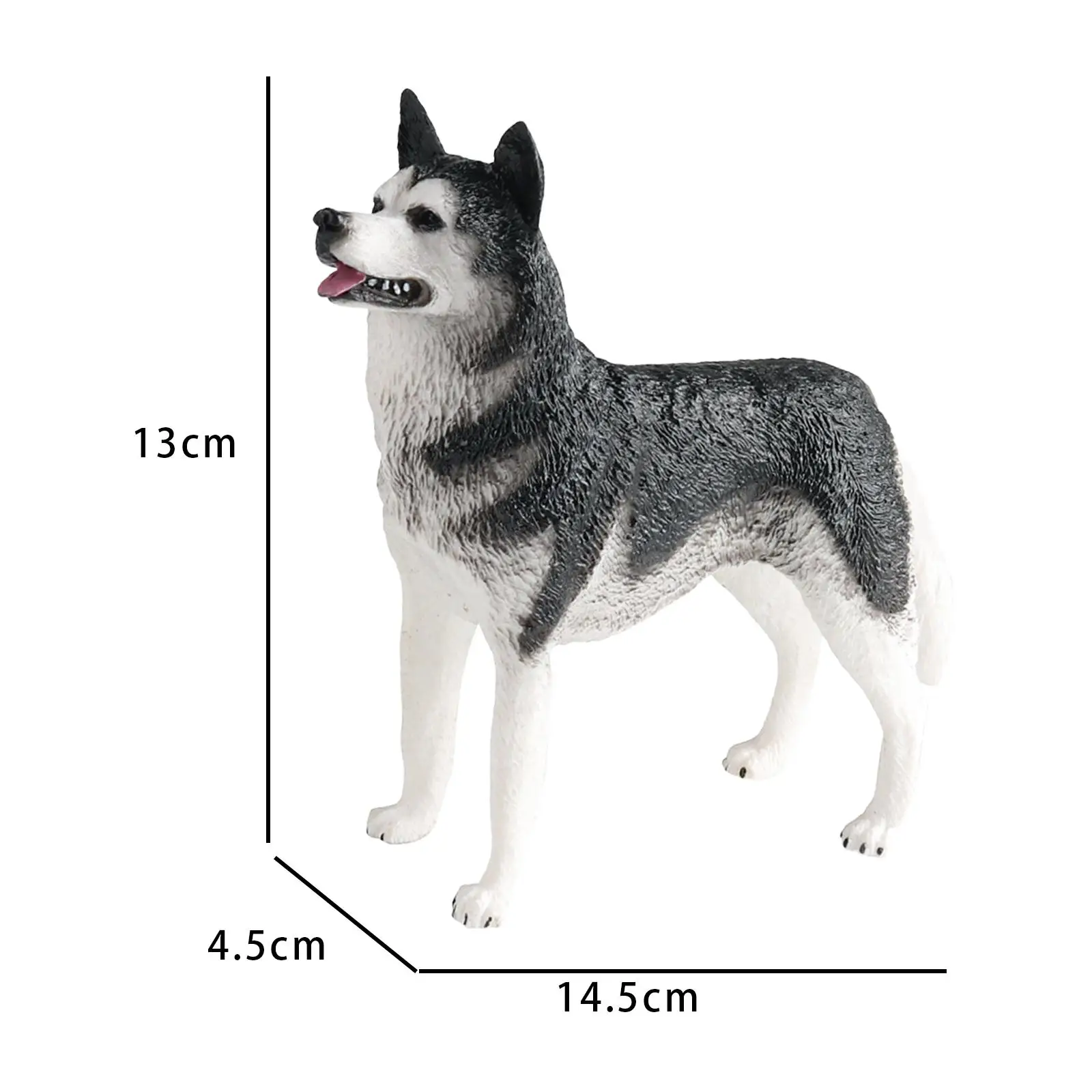 Realistic Dog Figure Toys Husky Dog Statue, Decorative,Animal Figurines Small Animal Toys for Girls Boys