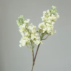 Exquisite Realistic Lilac 3D Hydrangea Artificial Flowers (White)