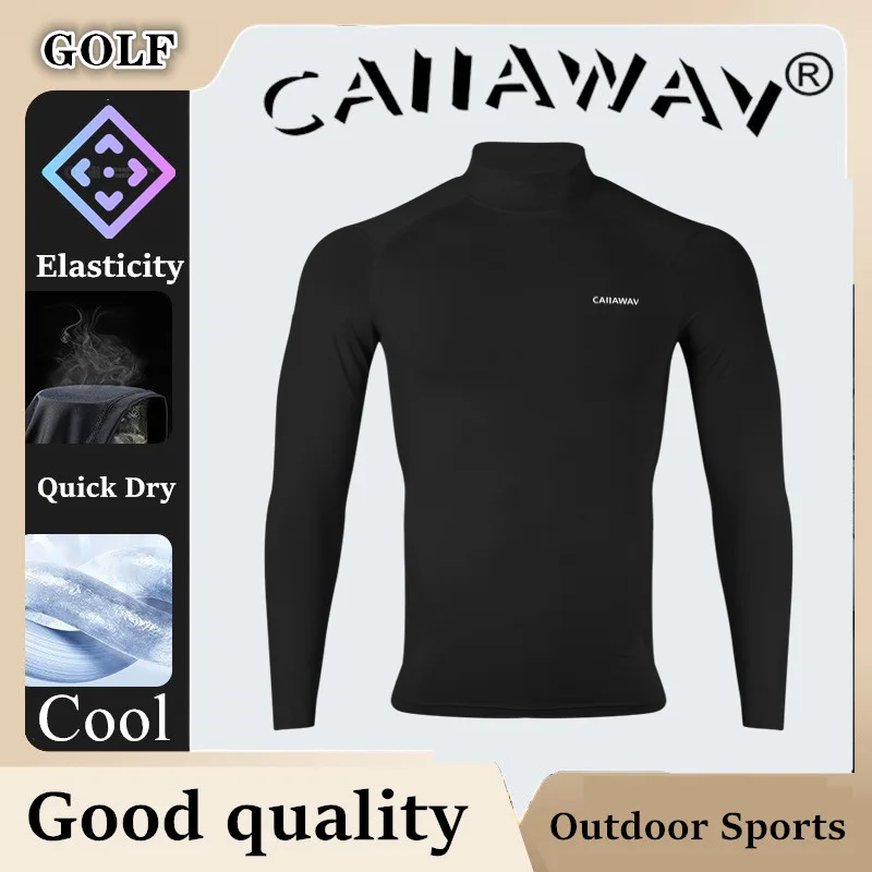 CAIIAWAV Golf Long sleeved Men's Clothing Bottom Shirt Sunscreen Top Long sleeved GOLF Men's Velvet