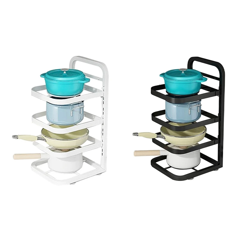 

Pots And Pans Organizer Pot Rack Pan Holder For Under Cabinet Adjustable Kitchen Organizers And Storage