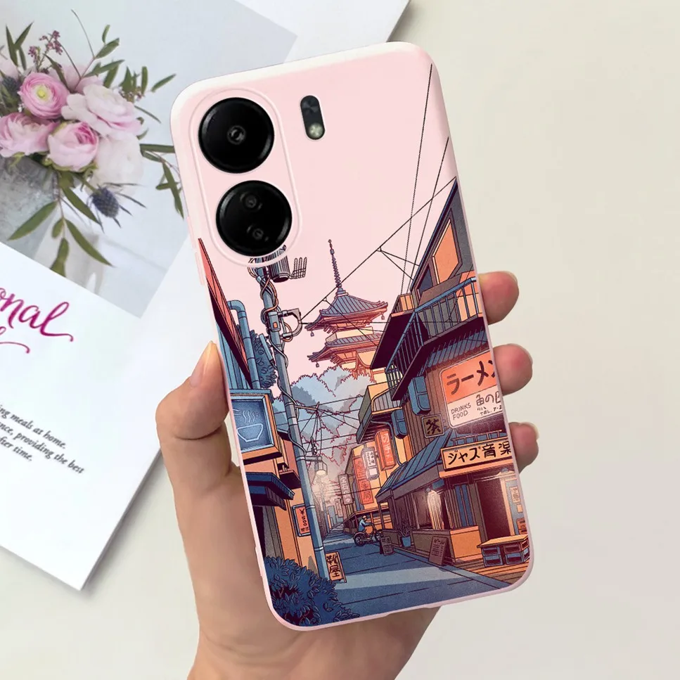 For Xiaomi POCO C65 Case Cute Cartoon Cat Painted TPU Silicone Back Cover For Xioami POCO C65 POCOC65 C 65 6.74 Phone Case Funda