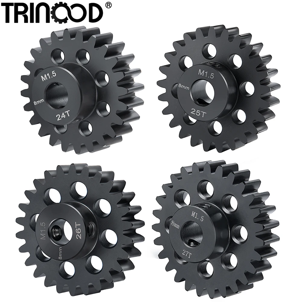 Trinood 1 Pz M1.5 Ingranaggi Motore In Acciaio Pignone 8Mm 24T 25T 26T 27T 30T Per 1/5 X-Maxx, 1/10 E-Revo Rc Buggy Truck Parts