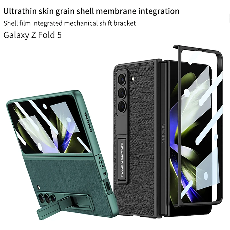 

Чехол-подставка для Samsung Galaxy Z Fold 5 5G роскошный кожаный жесткий защитный чехол для Samsung Galaxy Fold 5 Fold 4