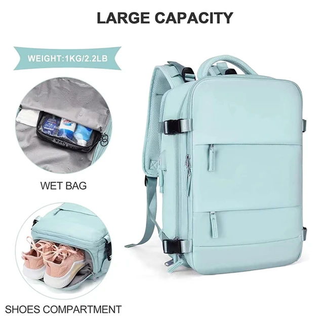 Mochila de viaje para mujer, mochila para portátil TSA aprobada por vuelo,  bolsa de enfermera universitaria, informal, Weekender