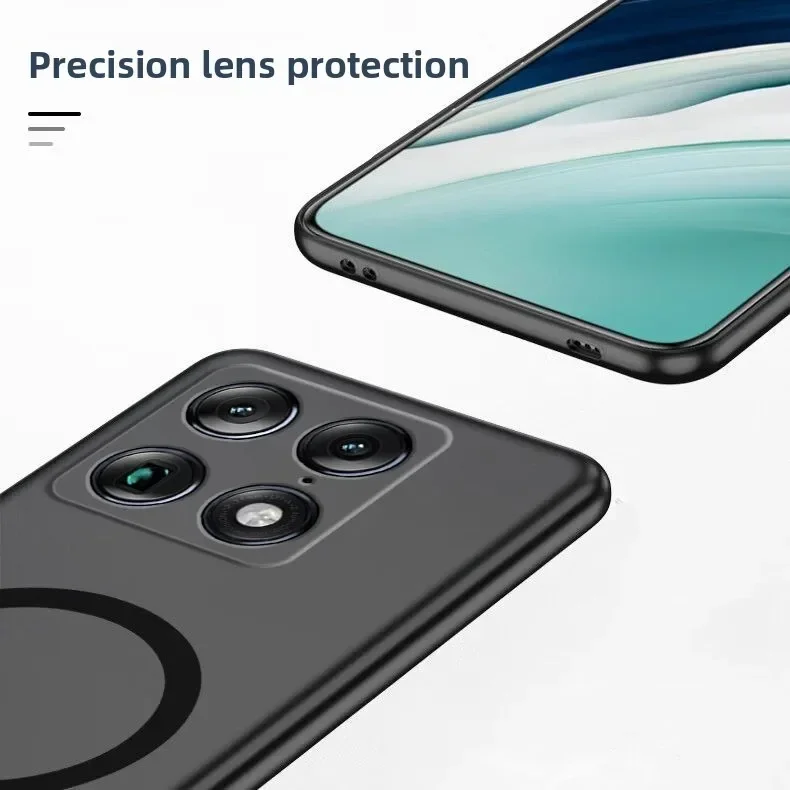 Matte Magnetic Shockproof Silicone Case with TPU Protection