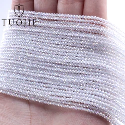 Faceted AB Crystal Glass Spacer Beads for Jewelry Making - 5 Strands of 2 - 3mm Round Beads (109 - No.17)