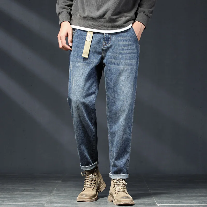 2023 New Winter Autumn Mens Cotton Casual Jeans For Men High Quality Male Pants