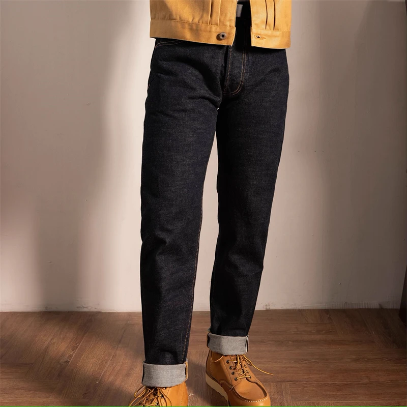 Red Tornado 2000T Jeans Affusolati Per Tutte Le Stagioni 14Oz Cimosa Denim Pantaloni Uomo Sciacquato