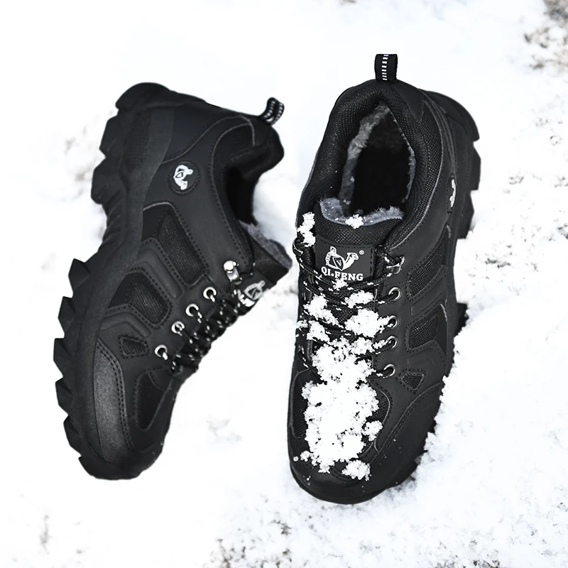 Winter Mannen Vrouwen Outdoor Sport Wandelschoenen Warm Schoeisel Pluff Binnenkant Comfortabele Sneaker Geen Koude Schoen voor Man Vrouw