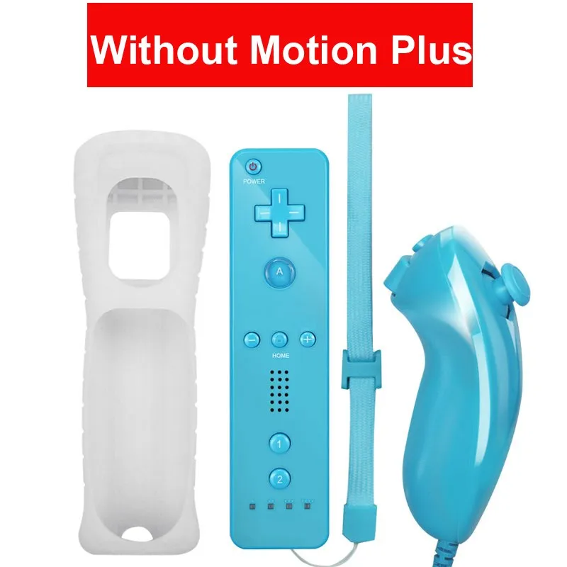 Wireless Remote Gamepad Controller Compatible Nintendo Wii Console Nunchuck Remote Control Joystick Joypad Optional Motion Plus 
