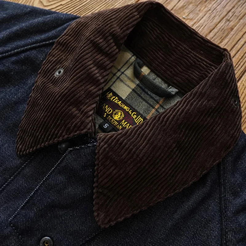 Sauce Zhan Wax-Free Ranger Denim Coat Mans Rustic Terrain Trench Outlander Jacket Regular Fit trench coat warmth coat waterproof windbreaker jacket casual men jacket outdoor jackets