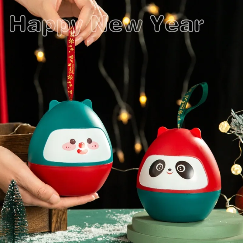 

3PCS Christmas Candy Bag Christmas Eve Apple Box Packaging Gift Box Cookies Chocolates Storage for Children Gift Boxes