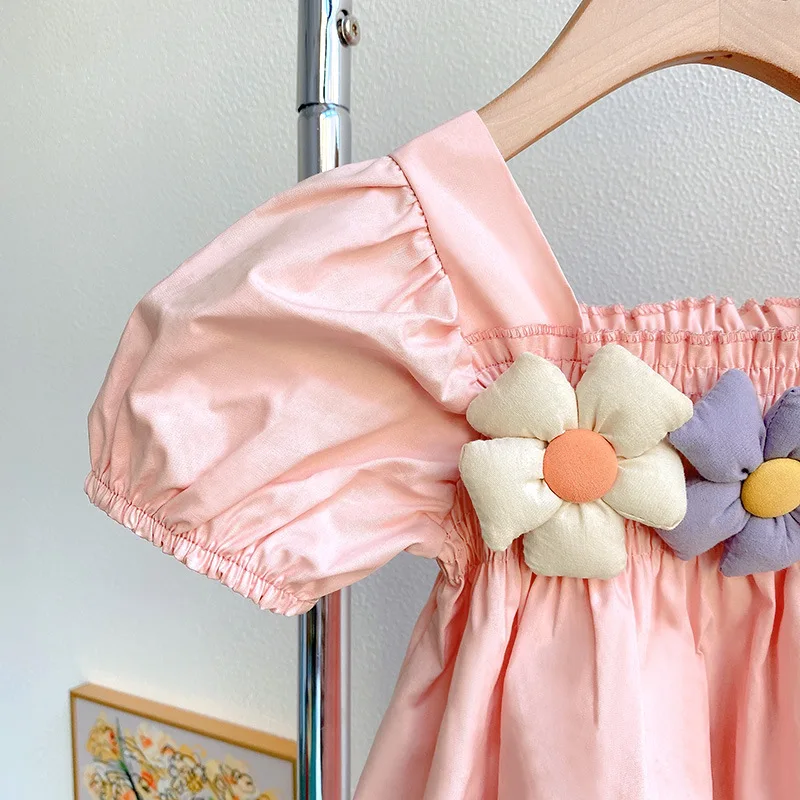 Aile Rabbit Girl's Dress 2022 Summer New Girl's Flower Short Sleeve ...