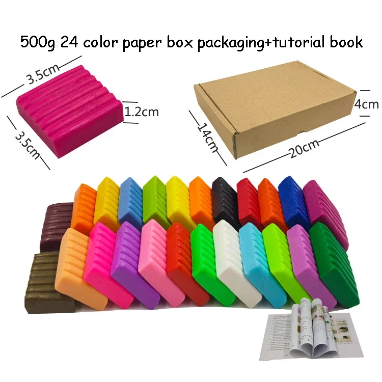 24/36/50 צבעים חימר פולימר Fimo DIY סט חימר רך ליצירת יצירה בתנור חימר לאפייה בלוקים מונטסורי צעצוע לחינוך מוקדם עבור ילדים