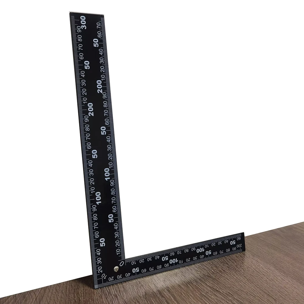 직각 눈금자 금속 L 눈금자 검은 목수 프레임 8X12 인치 Leathercraft 스테인레스 스틸 금속 사각형 DIY 가죽