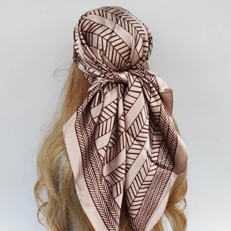 monogram silk square scarf