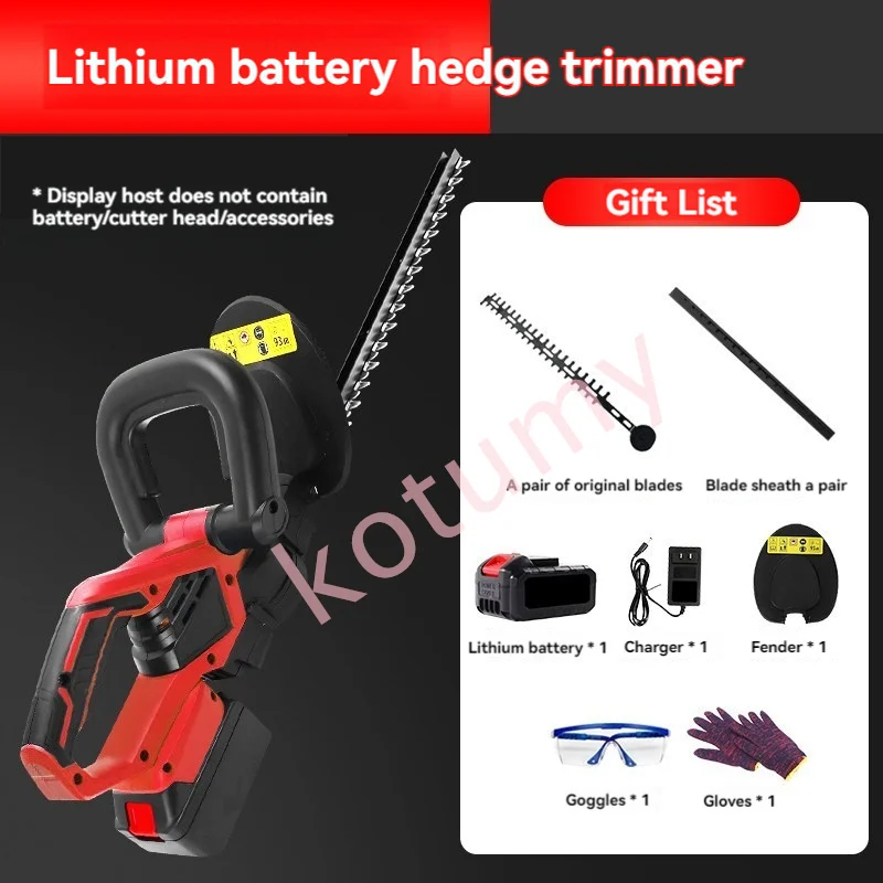 Electric Hedge Trimmer Cordless Household Trimmer Rechargeable Shrub Pruning Saw Tools For Shruber Yard Hedge Cut 4