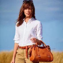 

Vintage Doctor Handbags Designer Women Shoulder Bag Luxury Vegetable Tanned Soft Oil Wax Leather Crossbody Bag Large Tote Purses