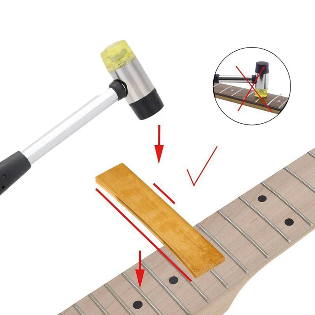 9 Größe Gitarrenradius Messing Griffbrett Bundpresse Caul Einsatz Gitarre DIY Werkzeuge Tragbare langlebige Gitarren Bundpresse Caul Einsatz – Detail 5