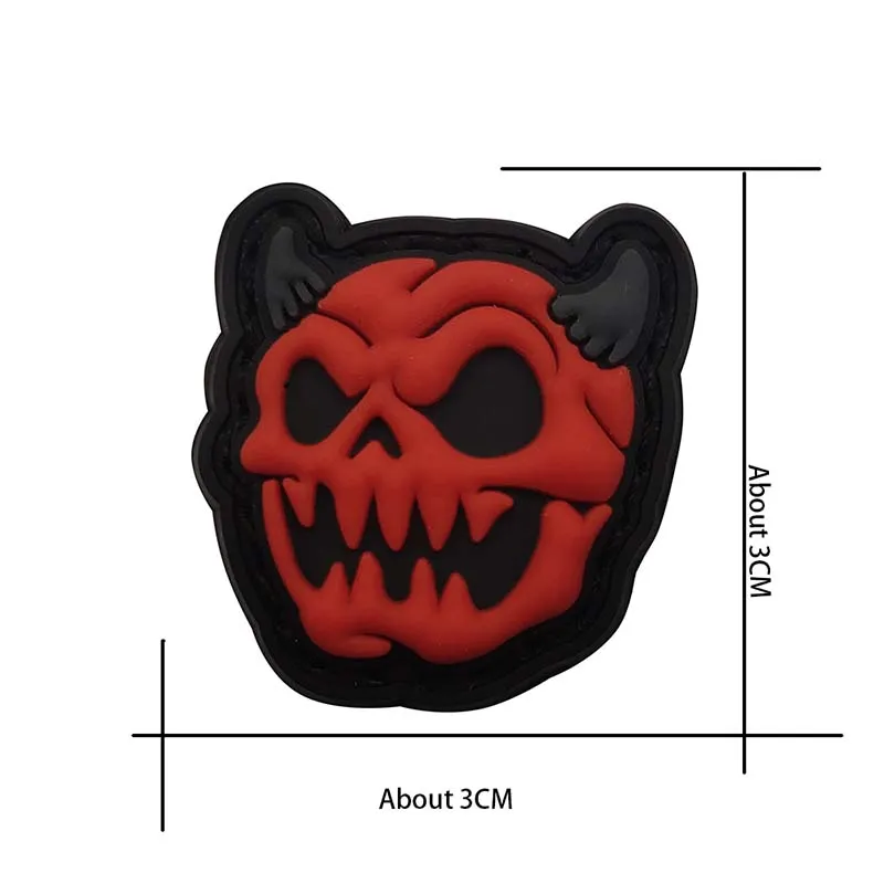 3CM /3D PVC Rubber Mini Tactical Backpack Patches with Hook,Funny