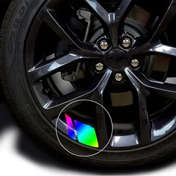 Reflective Wheel Rim Vinyl Warning Stripe Decals - Car Decorative Stickers - 1Pcs (Colorful)