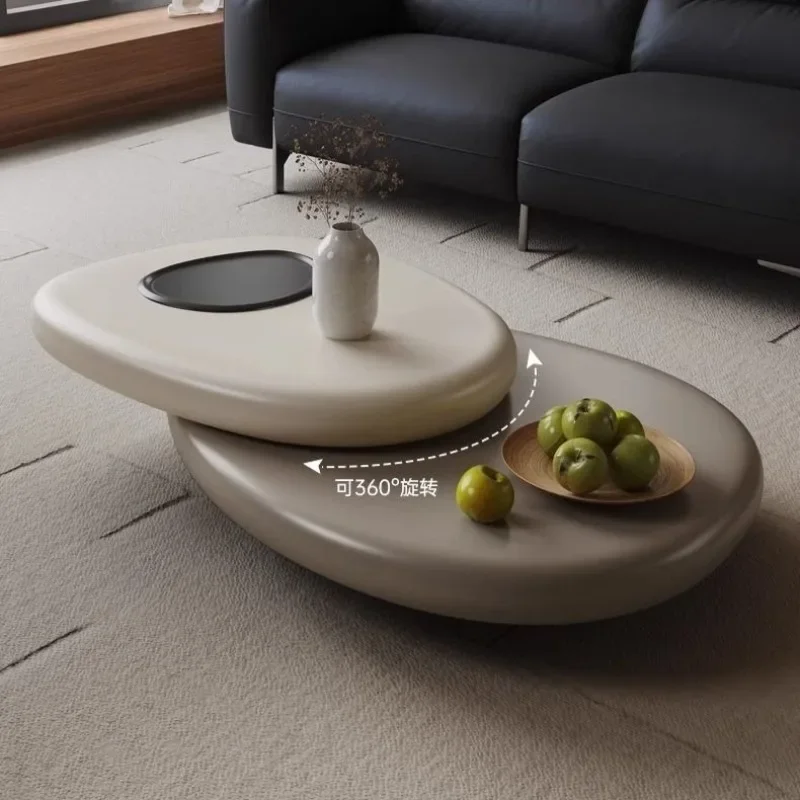 Tavolino da caffè con display irregolare Tavolino da caffè unico multifunzione estetico minimalista Mobili da salone italiani Glam Meuble De Salon - immagine 3