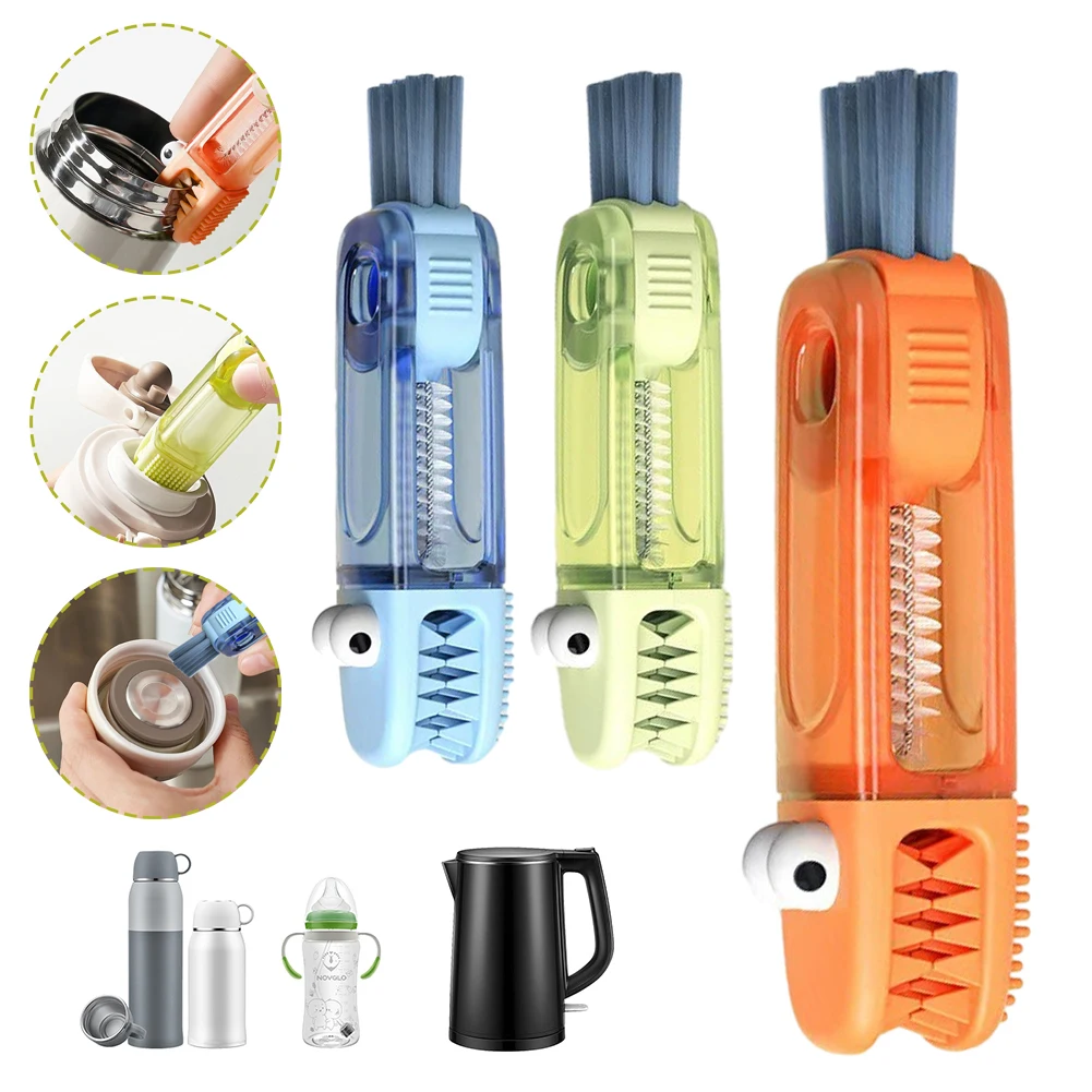 3 In 1 Multifunctional Tiny Bottle Cup Lid Detail Brush Straw Cleaner Tools Household Kitchen Cleaning Tool_voghion.com