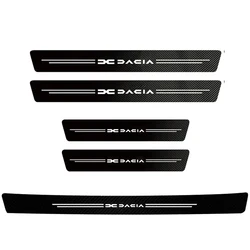 Carbon Fiber Car Door Sill Anti - Stepping Protector Stickers - Set of 1/4/5 Pieces (5Pcs Car Door xTrunk)