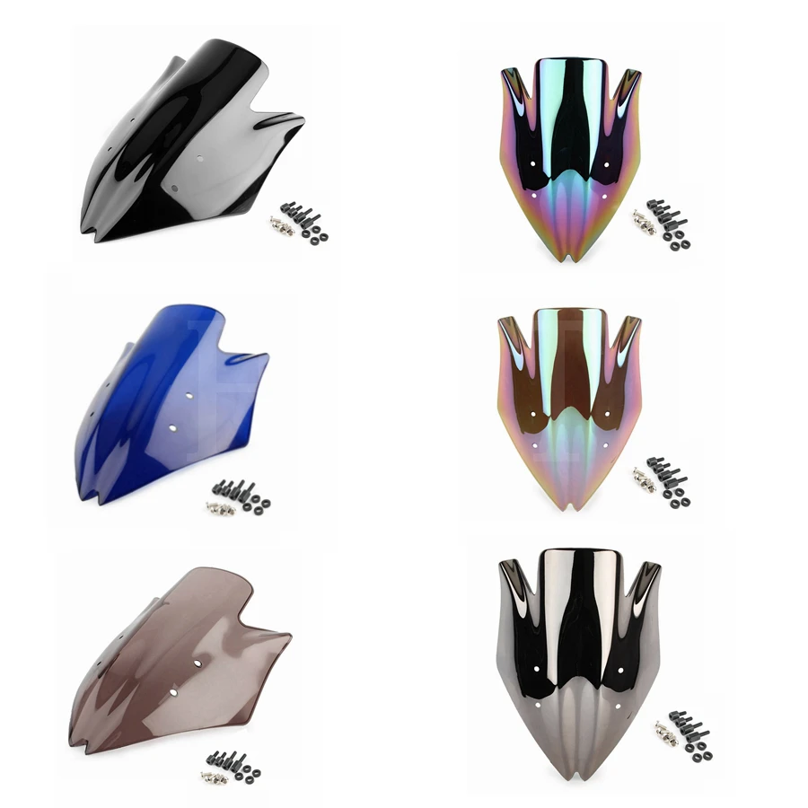 Dla Kawasaki ninja Z1000 2007 2008 2009 Z 1000 czarny motocykl szyby podwójne Bubble ekran fairing 07 08 09