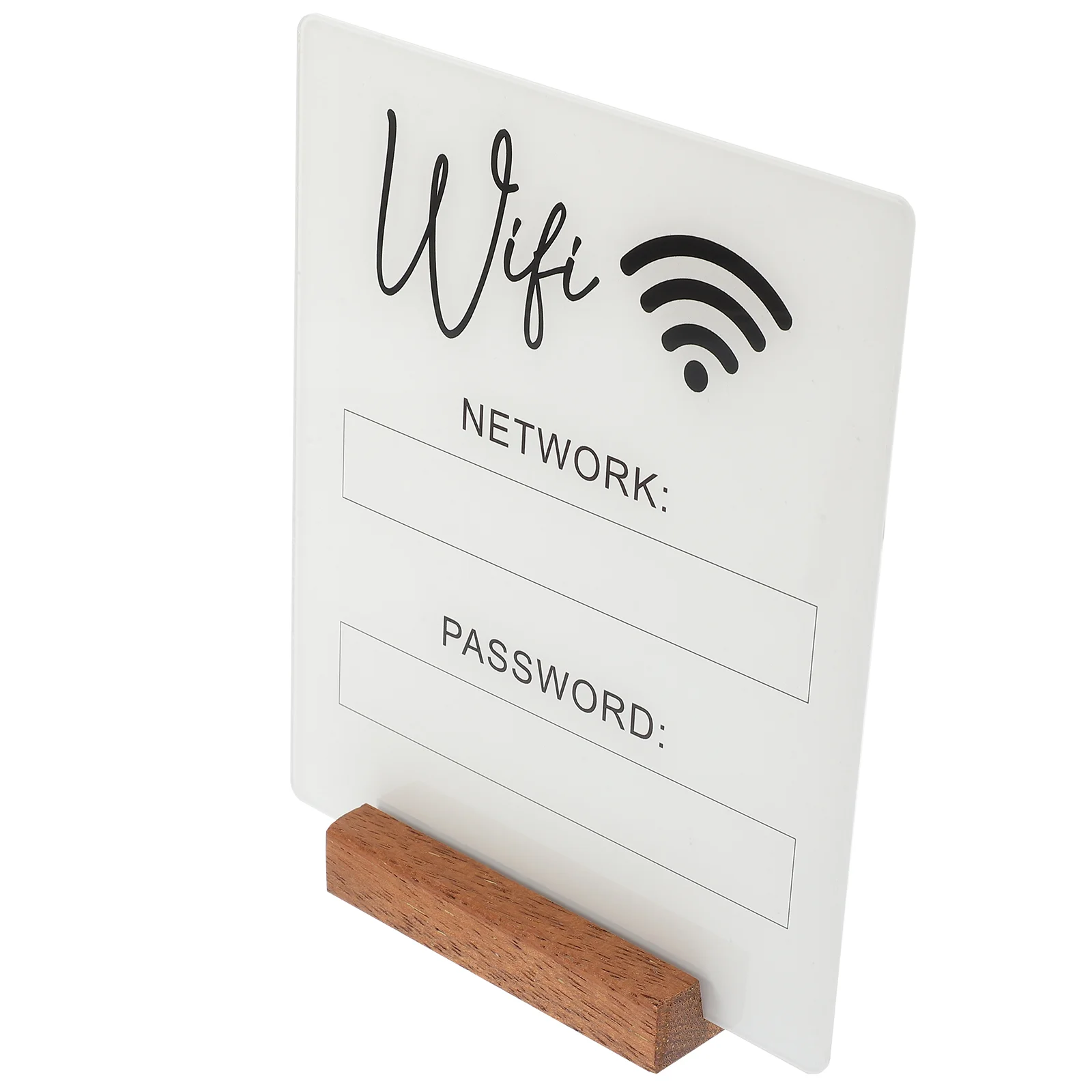 

Wifi Password Sign Hotel Wireless Network Token Acrylic Reminder for Guest Room
