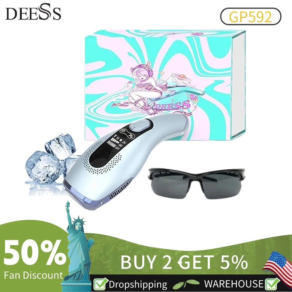 DEESS GP592 IPL эпилятор для удаления волос, охлаждающий эпилятор, Перманентный депилятор для лица, тела, бикини, домашний лазерный неlimted Flash GP590 DEESS GP592 IPL эпилятор для удаления волос, охлаждающий эпилятор, Перманентный депилятор для лица, тела, бикини, домашний лазерный неlimted Flash GP590