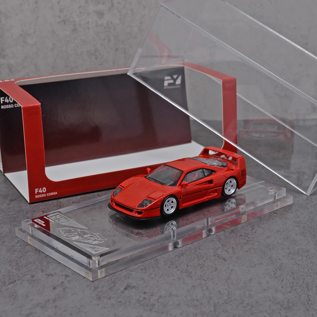 FY Diecast 1/64 Scale Ferrari F40 Rampante Snow Edition with Retractable Headlights Alloy Car Model Toys for Boys Gift 19 S977d09609c114684a04ad8939dbede05U