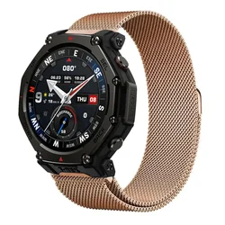 Elegant Magnetic Milanese Metal Strap - 20/22mm Bracelet Band Accessory - 22mm Universal (Rose gold)