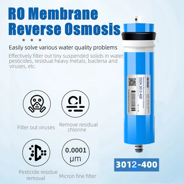 3012-400GDP Home Kitchen Reverse Osmosis RO Membrane Replacement 400 GPD Water System Filter Water Purifier Drinking Treatment