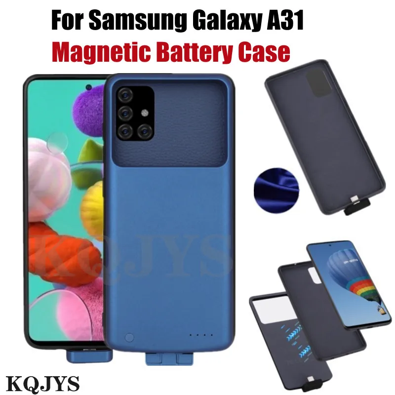 

Магнитный чехол для зарядки аккумуляторов для Samsung Galaxy A31, чехол для аккумулятора, внешний аккумулятор, чехол для зарядки аккумуляторов для Galaxy A31