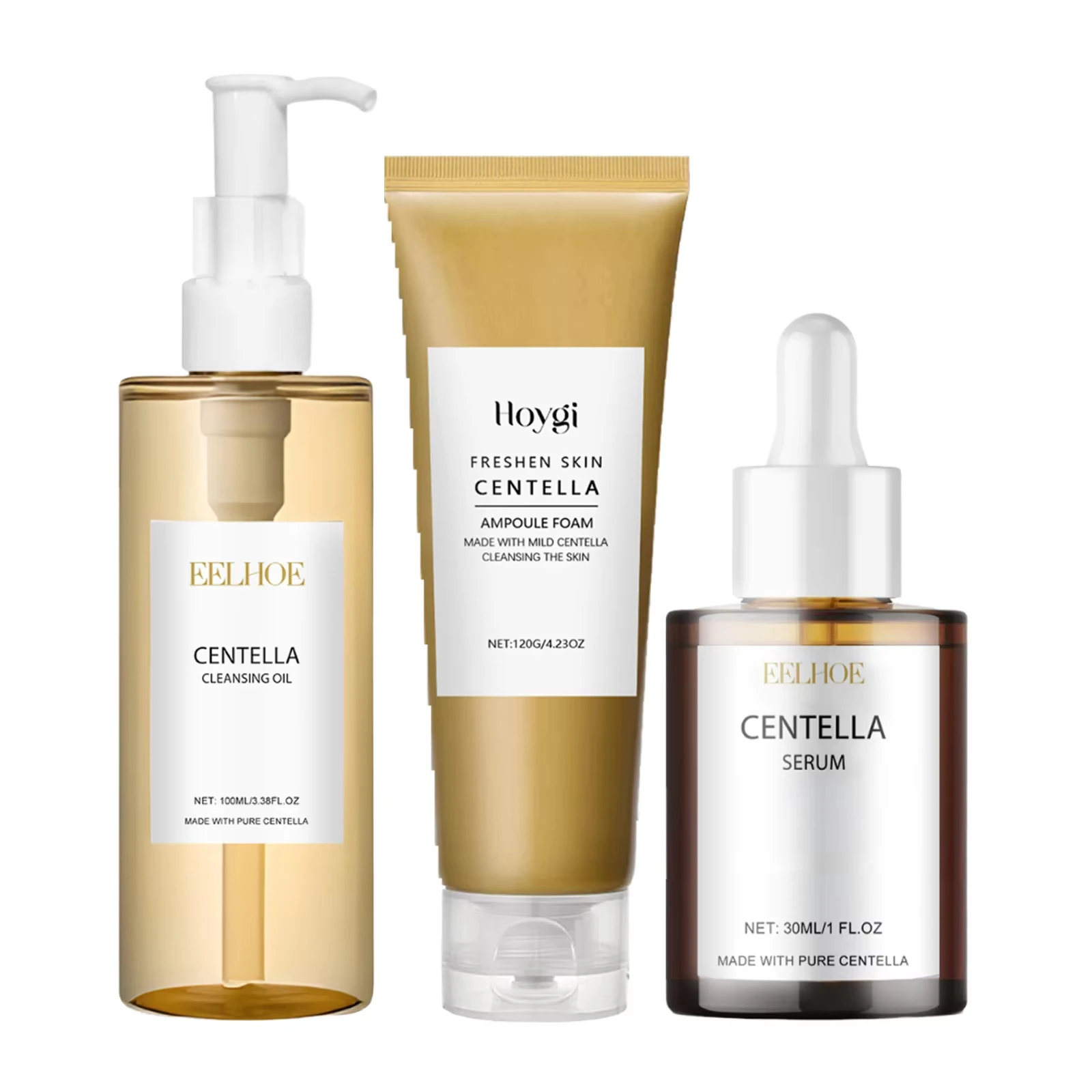Centella Soothing & Hydrating Facial Care Kit - Skincare Set with Cleansing Oil, Face Wash, Serum, and Barrier Repair