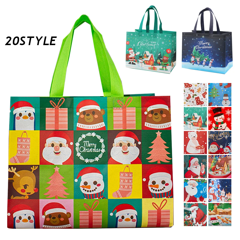 

2024 New Year Christmas Gift Bag Santa Claus Snowman Candy Gift Packaging Bag 2023 Merry Christmas Party Home Decor Navidad Noel