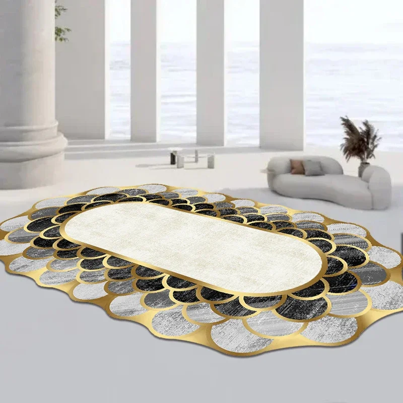Marble Decorate Living Room Carpet Advanced Bedroom Bedside Soft Floor Mat Cloakroom Area Coffee Table Plush Rug Ковер Tapis 러그