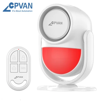 CPVAN Infrared Motion Sensor for Home Burglary Security Protection Wireless Motion Detector 125dB Sound with door sensor 1