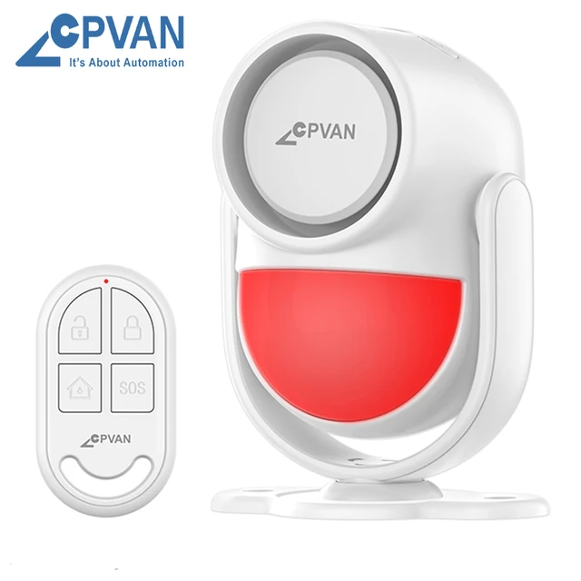 CPVAN Infrared Motion Sensor for Home Burglary Security Protection Wireless Motion Detector 125dB Sound with door sensor 1