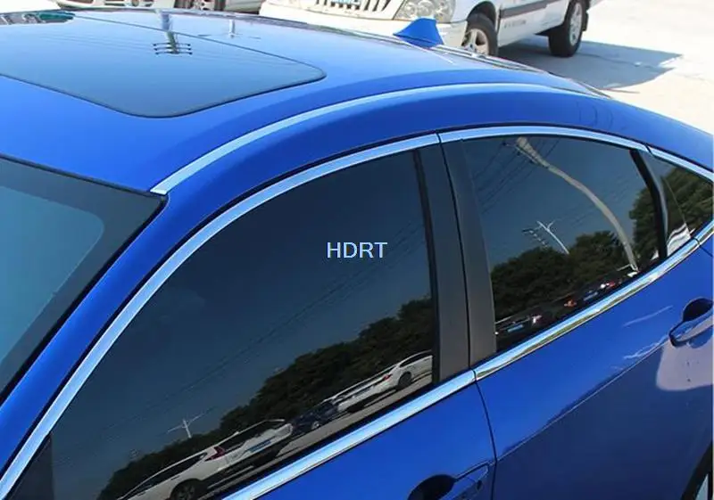 For Honda Civic 10th 2016 2017 2018 2019 stainless steel Roof trim moulding cover Decorative strips 2pcs Car Styling