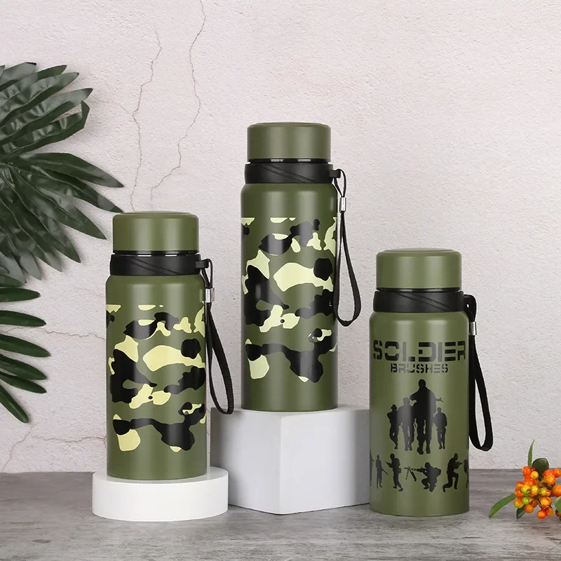 camouflage plastic sports water cup outdoor