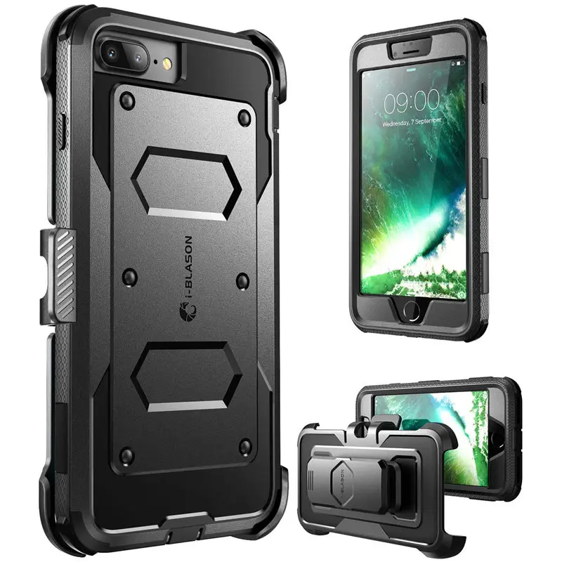 For iPhone 7 8 Plus Case i-Blason Armorbox Full Body Heavy Duty Shock Reduction Bumper WITH Built in Screen Protector | Мобильные