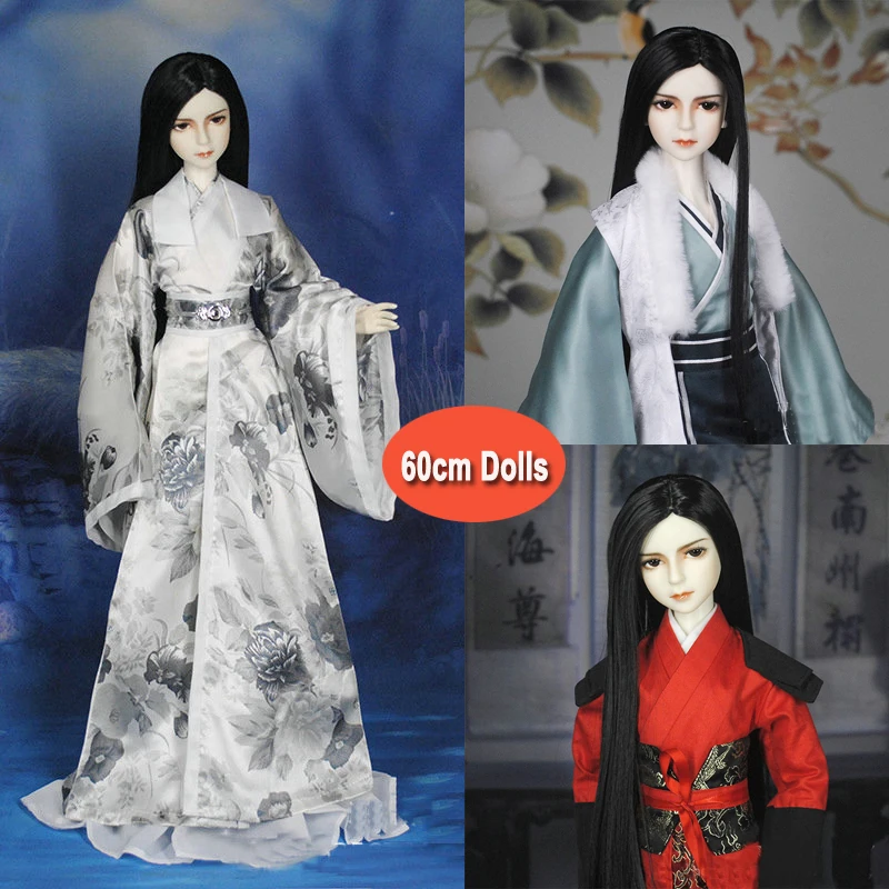 Bjd 1/3 Boy Doll Full Set Big 60cm Handmade Chinese HanFu Male Dolls Ancient Costume Man Ball Jointed Dolls Boys Toys