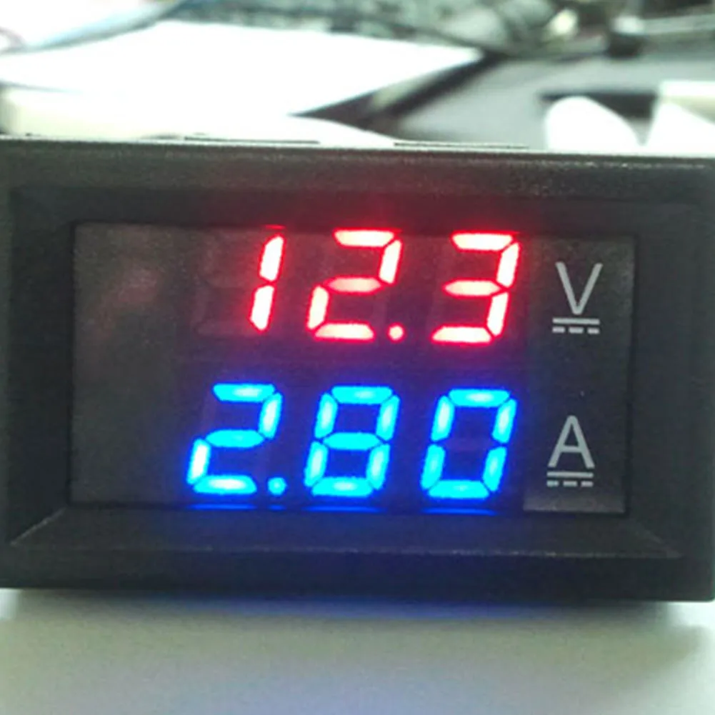 

Dual Display Red+Blue LED Digital Voltmeter Ammeter LED Amp Dual Digital Volt Meter Gauge DC 100V 1A 10A 50A 100A Current Meter