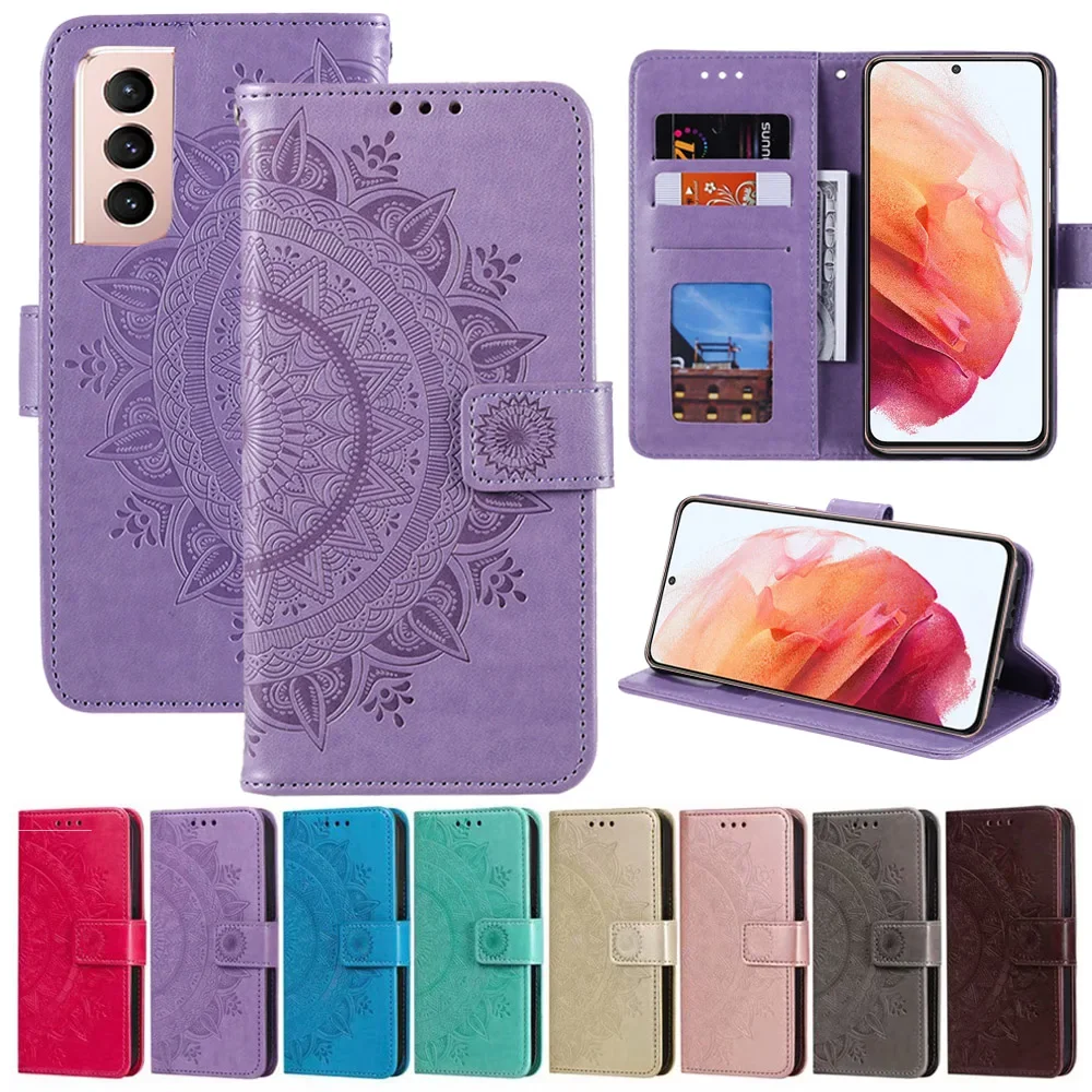 Leather wallet case leather case phone case leather phone case embossed PU leather wallet case for Samsung Galaxy S24 Ultra etc.