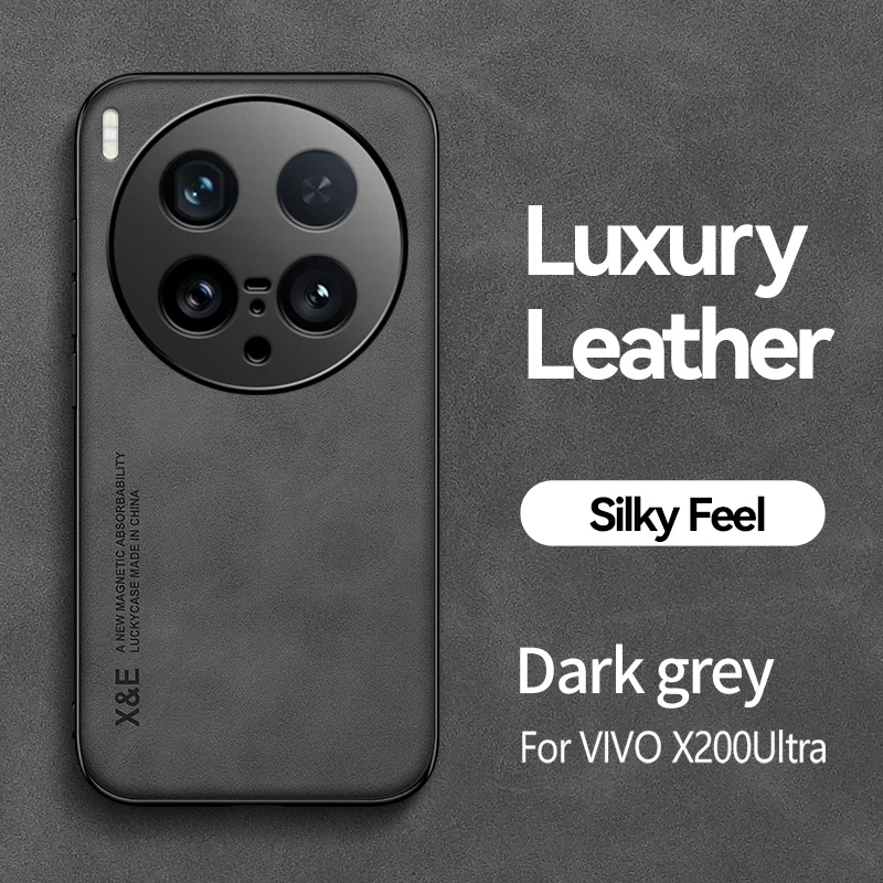 Enhanced Retro Magnetic Suede Leather Shockproof Matte Silicone Soft Case